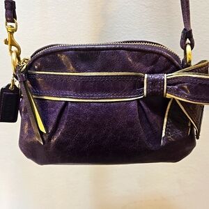 Coach - Purple Leather Poppy Crossbody